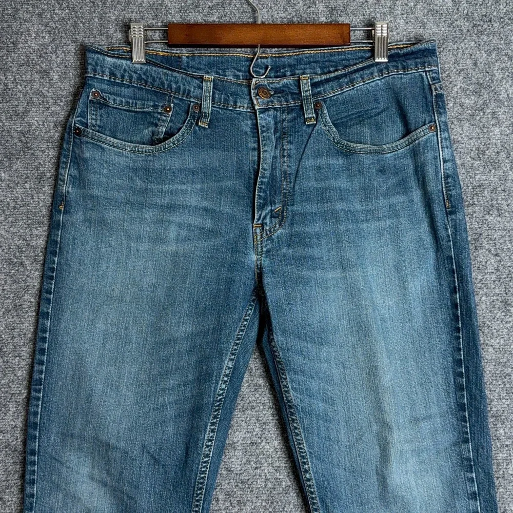 Levi's 514 Straight Leg Jeans Mens 34x29 Blue Light Wash Casual Regular Fit Dad